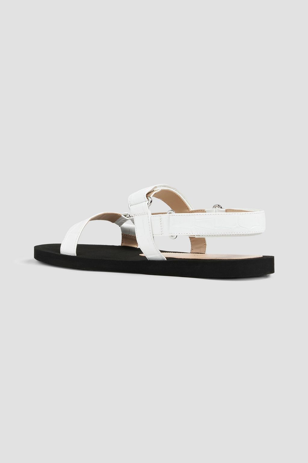 STUART WEITZMAN Vail croc-effect leather slingback sandals