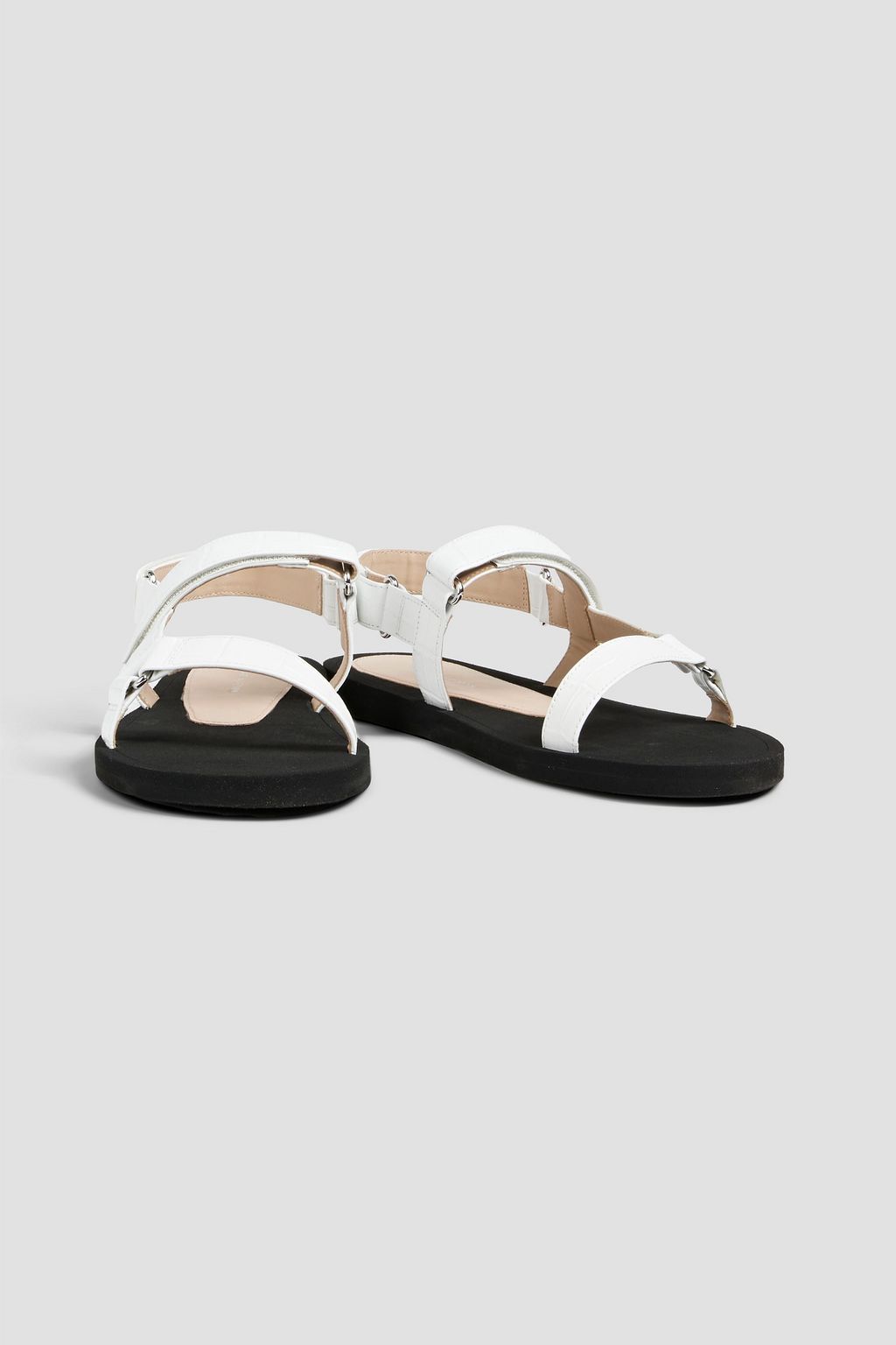 STUART WEITZMAN Vail croc-effect leather slingback sandals