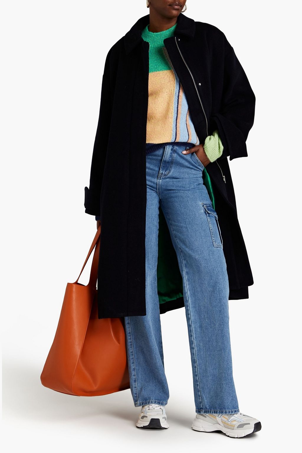STINE GOYA Diana wool-blend felt coat