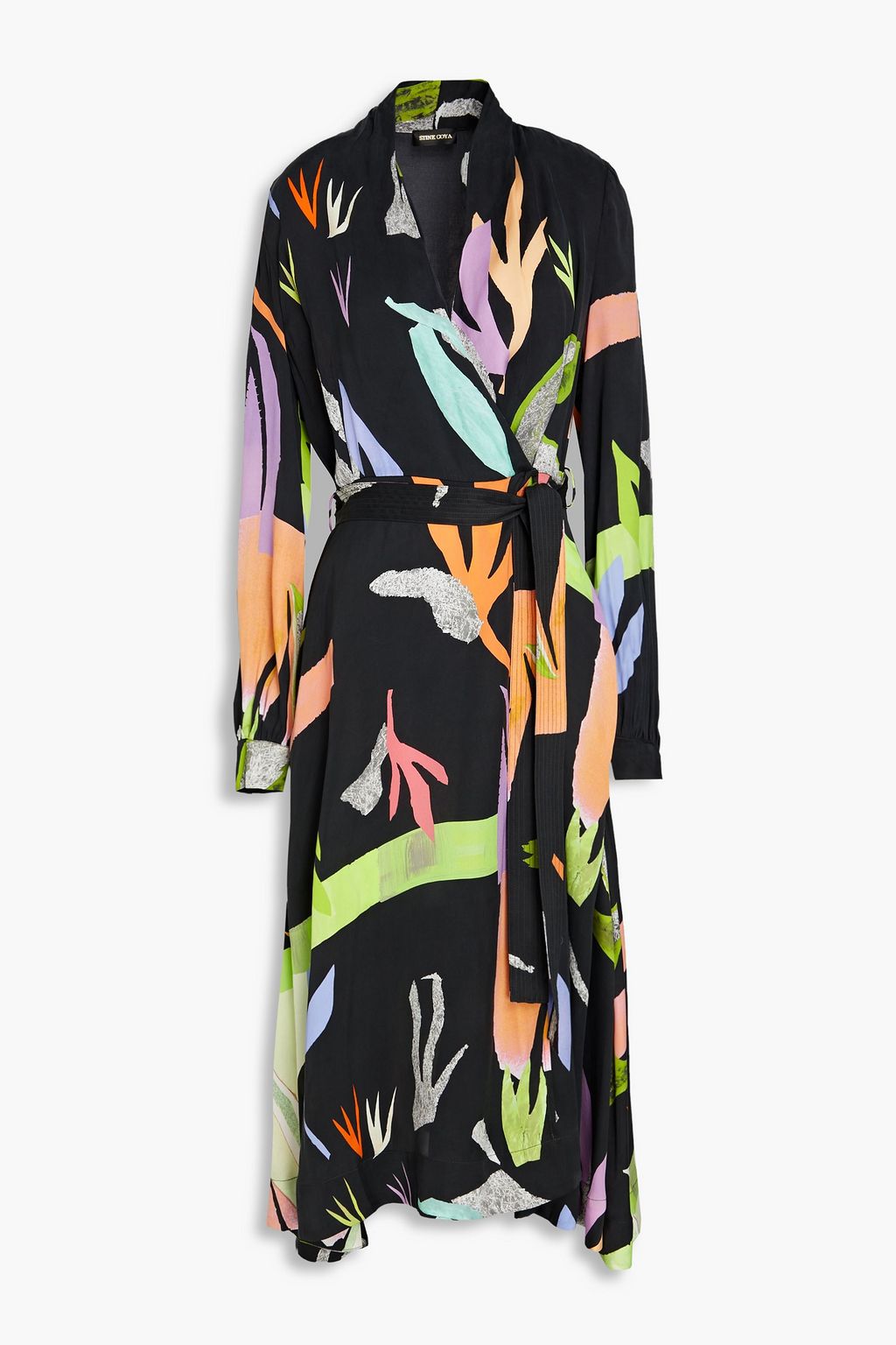 GOYA Reflection printed crepe de chine midi dress Sale up to 70% off THE OUTNET