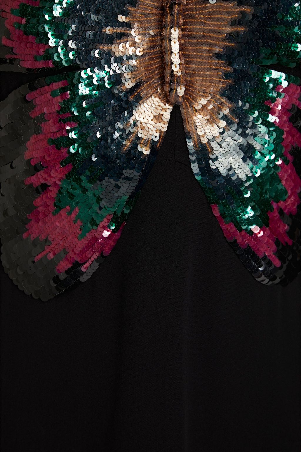 VALENTINO GARAVANI Embellished cutout silk-chiffon mini dress