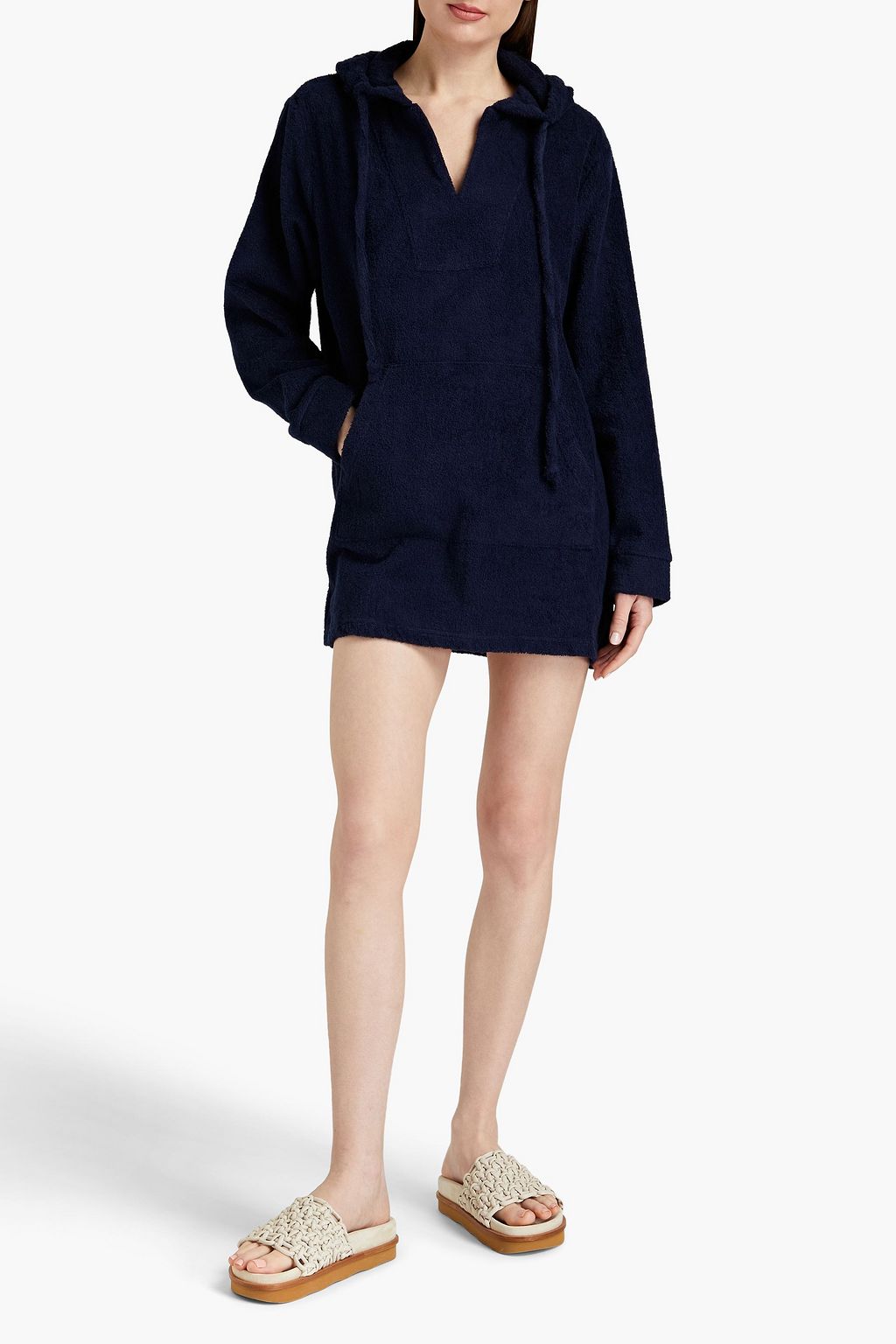 ONIA Cotton-terry hooded tunic