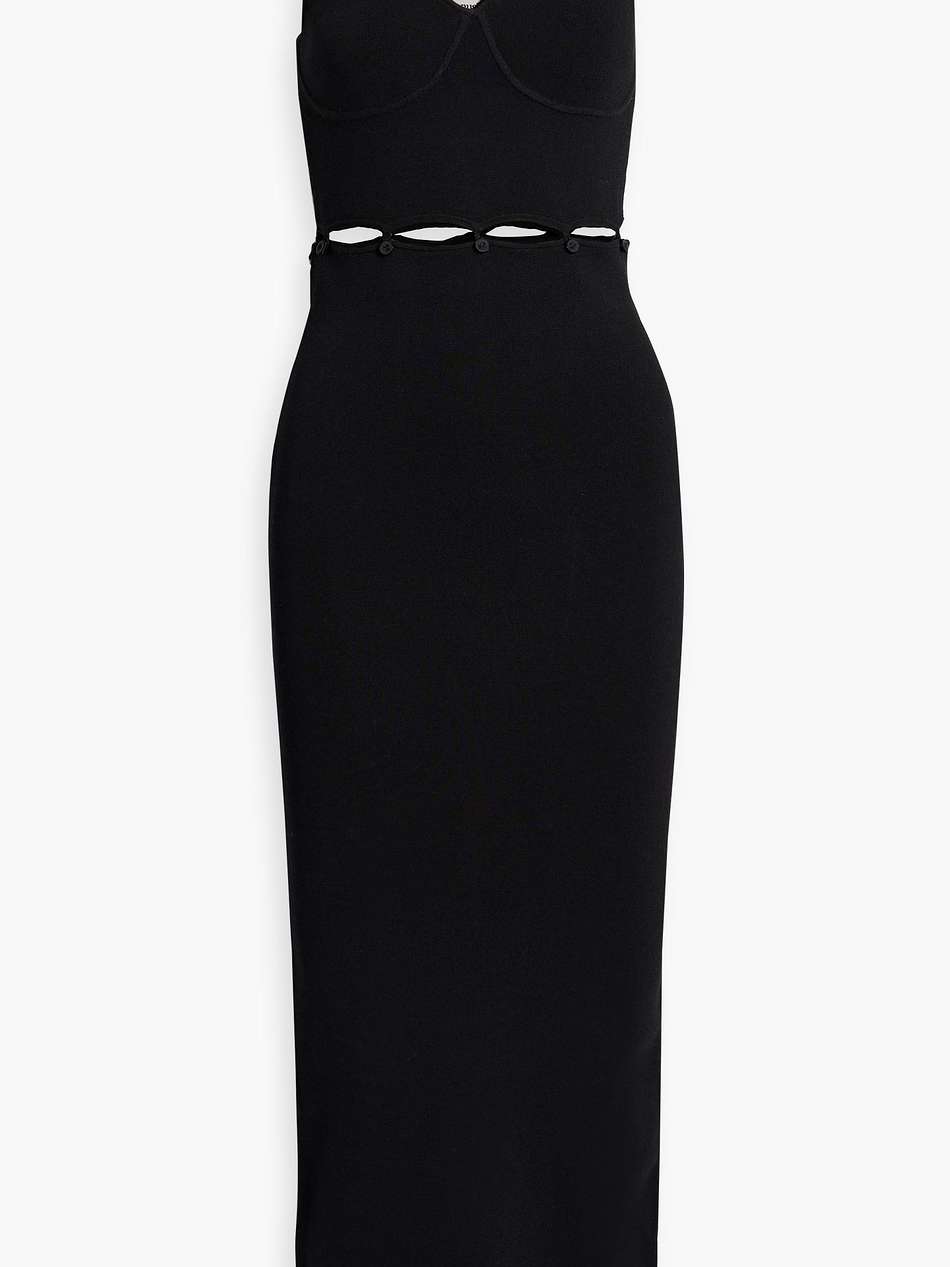 merle cutout stretch-knit midi dress