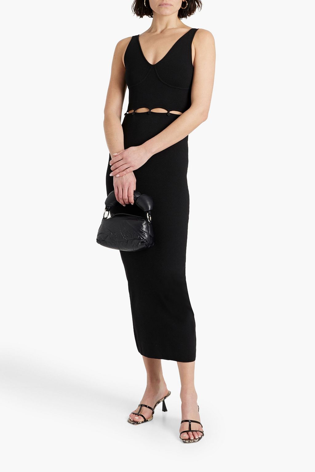 NANUSHKA Merle cutout stretch-knit midi dress