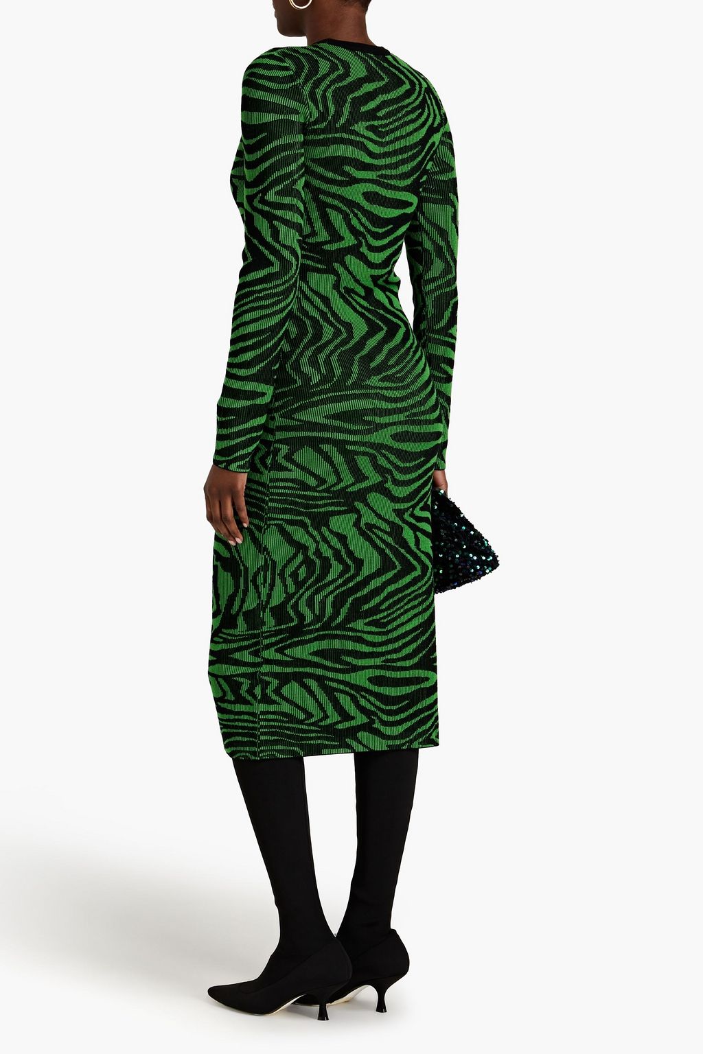 STINE GOYA Chiara ribbed jacquard-knit midi dress