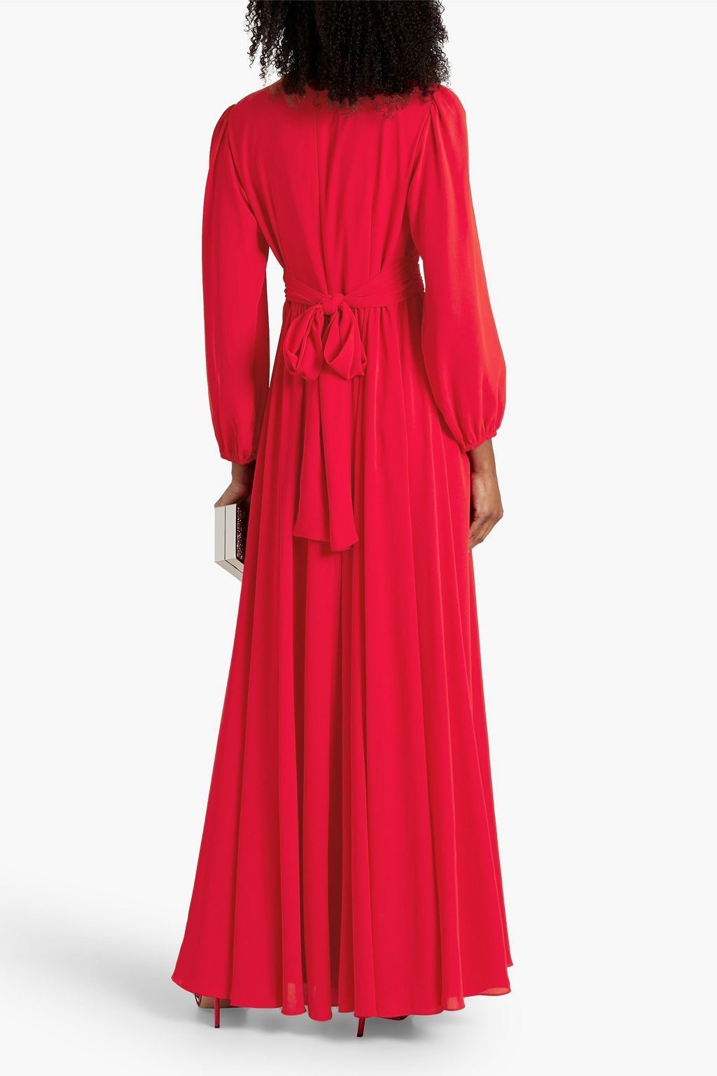 MIKAEL AGHAL Gathered crepe gown