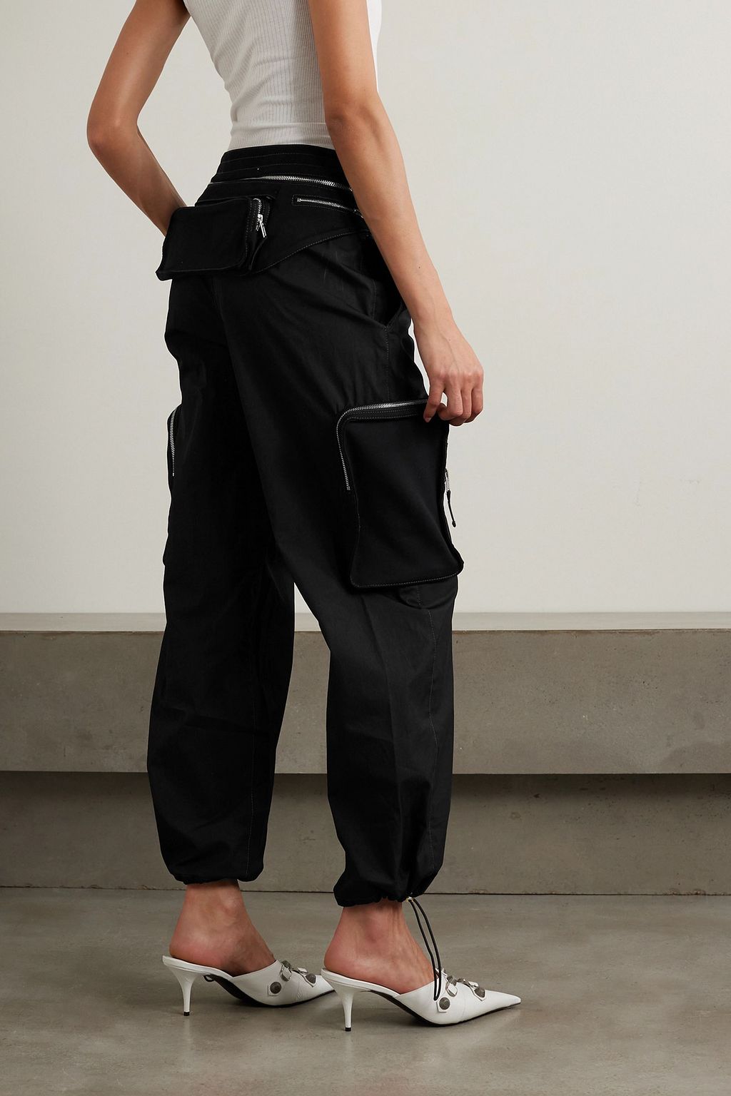DION LEE Belt Bag cotton-blend cargo pants