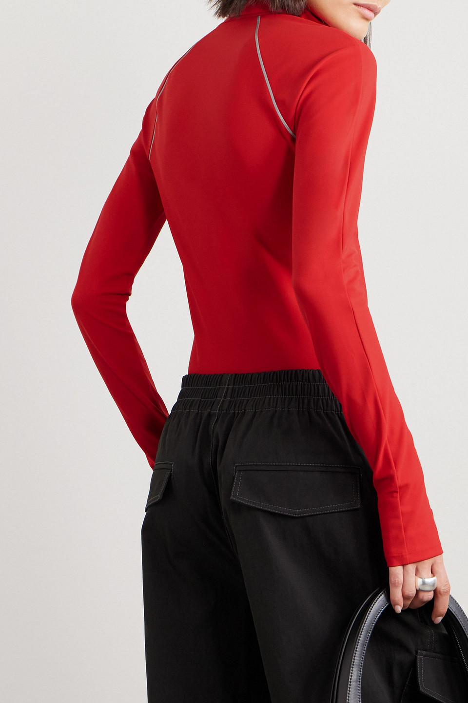 COPERNI STRETCH-JERSEY HALF-ZIP BODYSUIT