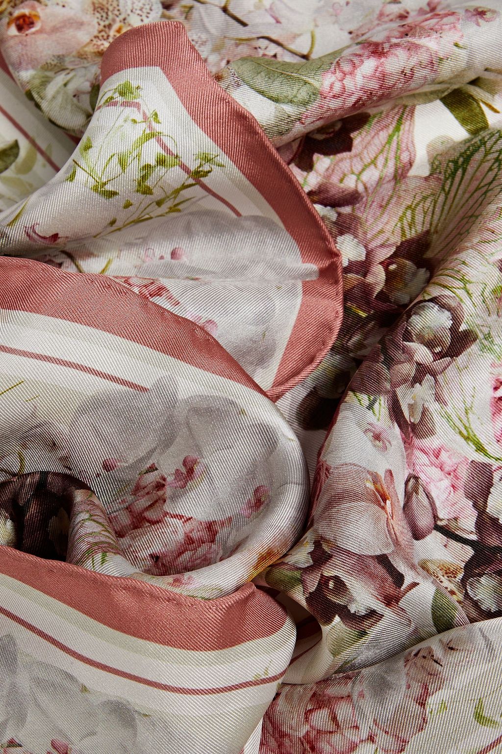 ZIMMERMANN Floral-print silk-twill scarf