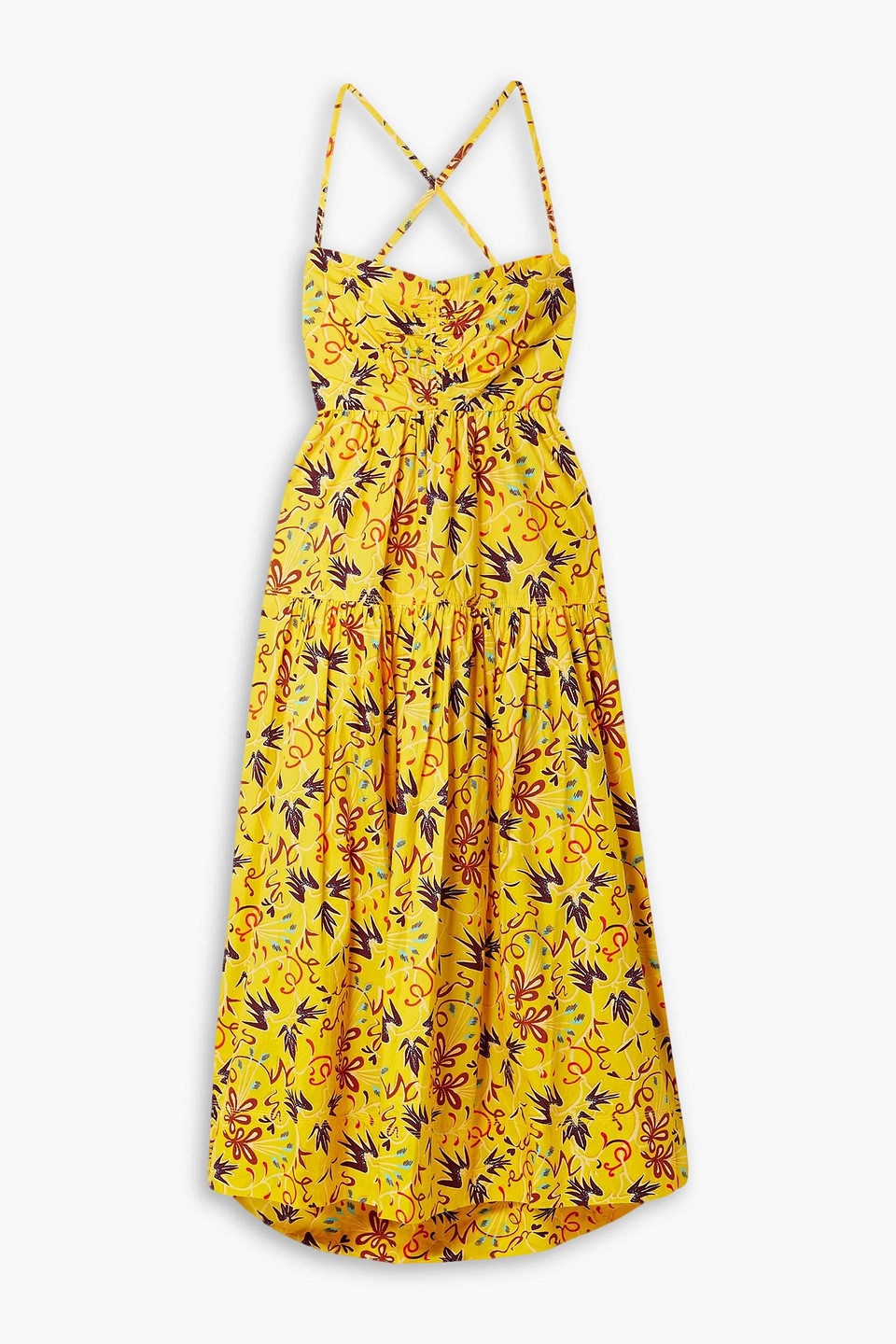 A.l.c Arit Printed Strappy A-line Midi Dress In Sole Multi