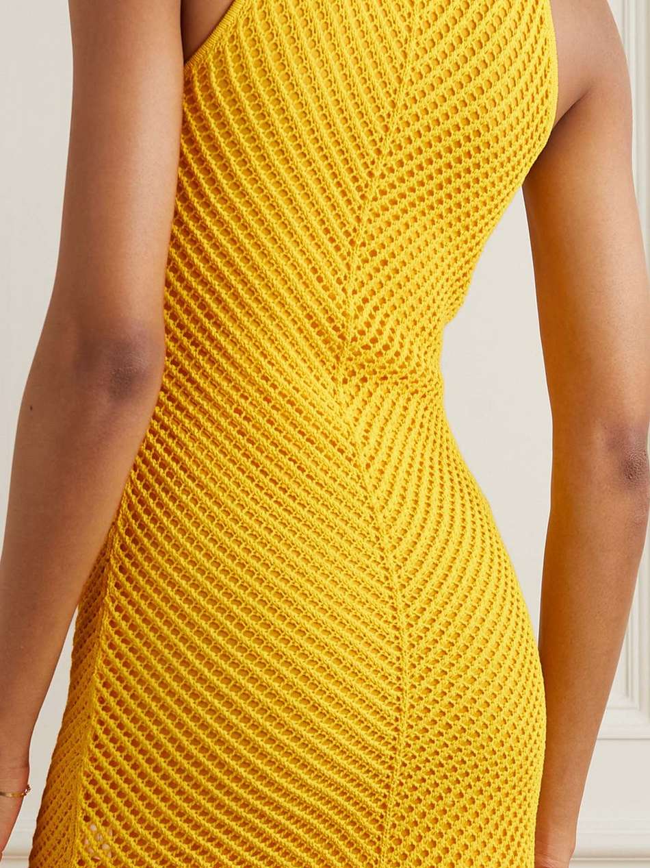 senna crocheted cotton mini dress