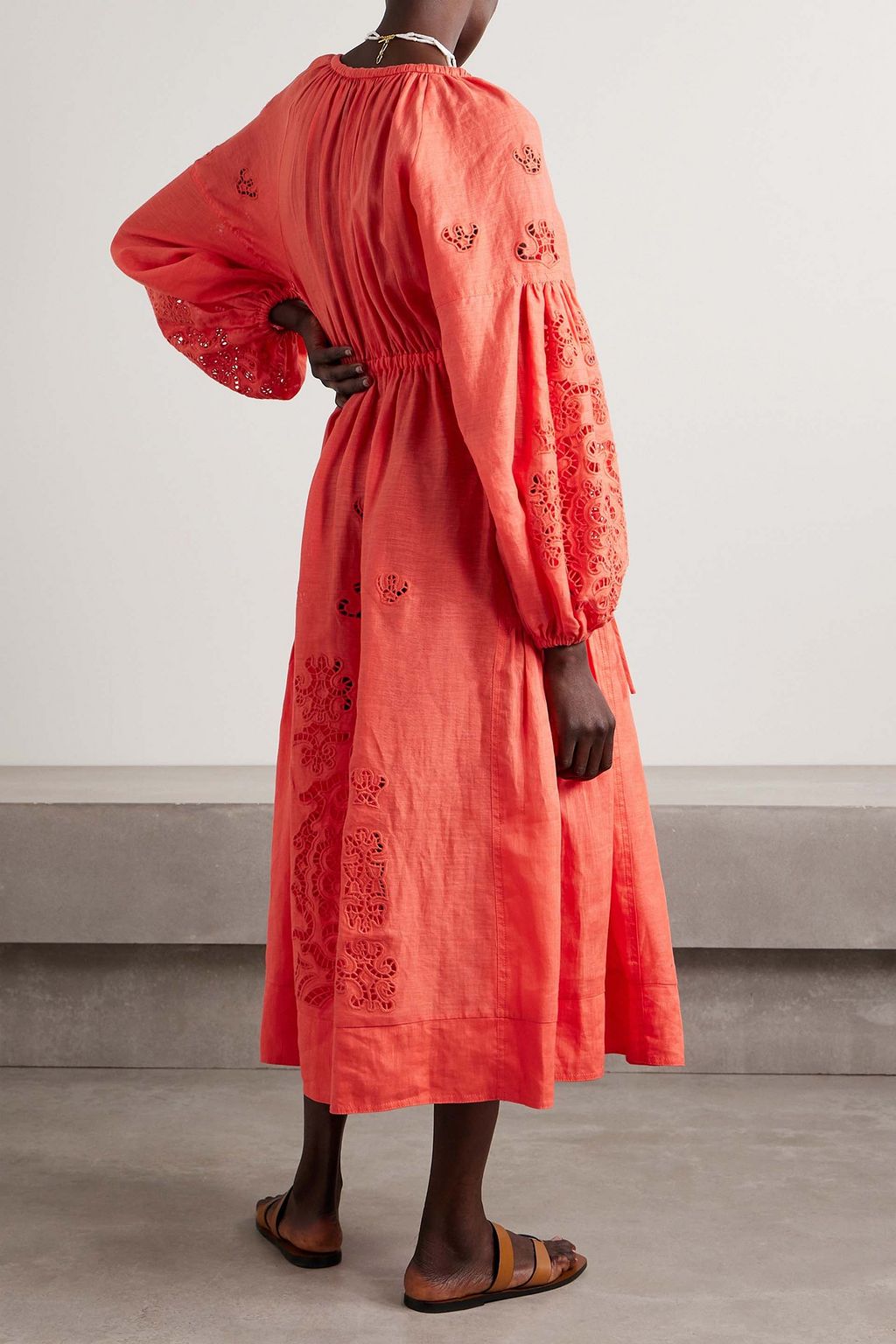 A.L.C. Capri broderie anglaise linen midi dress