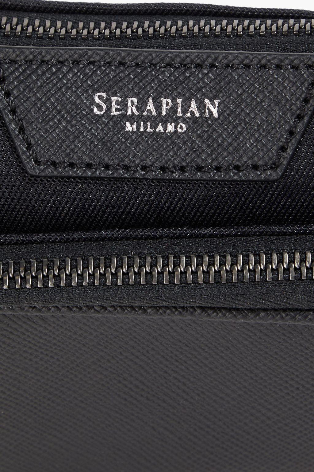 SERAPIAN Mini Envelope canvas and textured-leather messenger bag