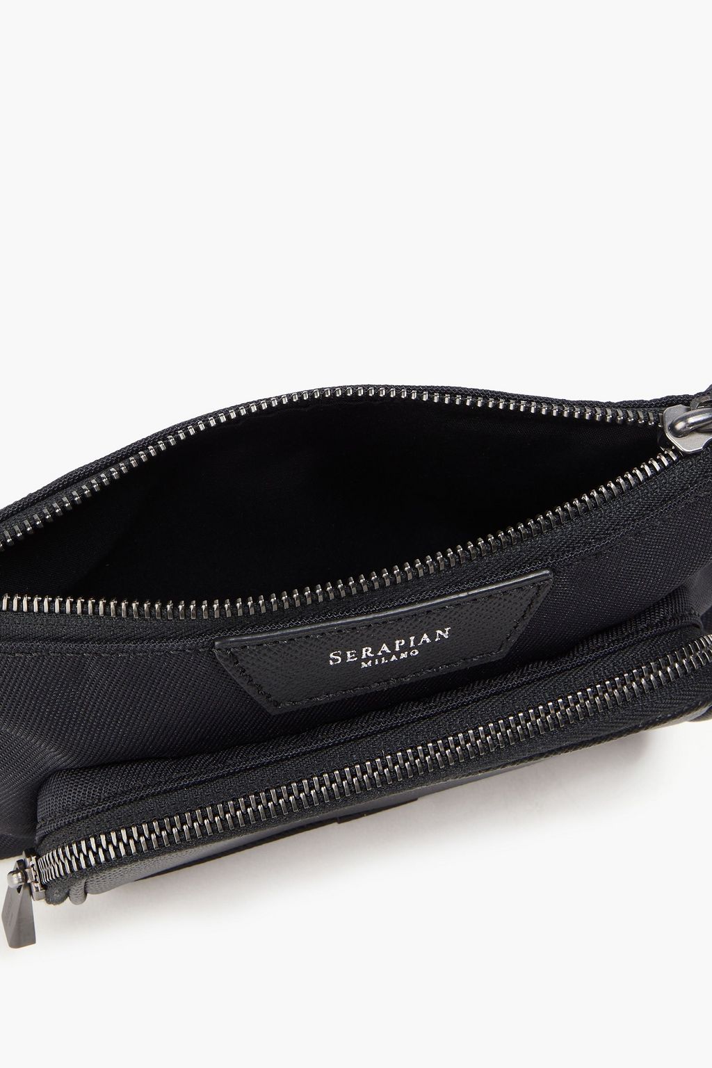 SERAPIAN Mini Envelope canvas and textured-leather messenger bag