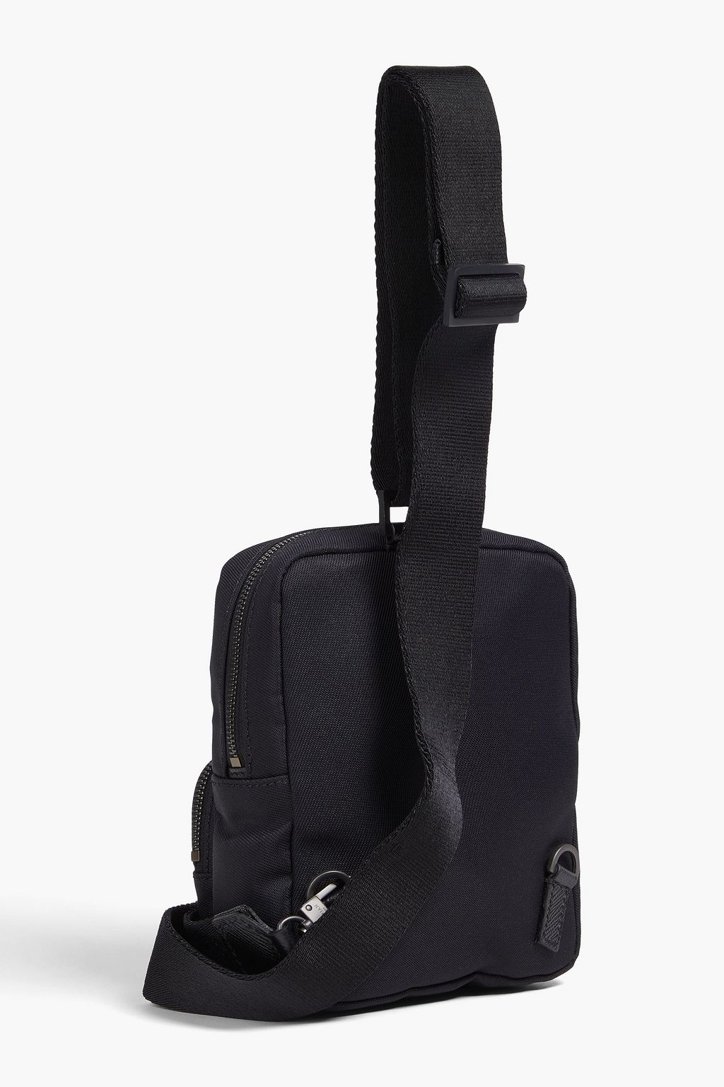 SERAPIAN Leather-trimmed twill messenger bag
