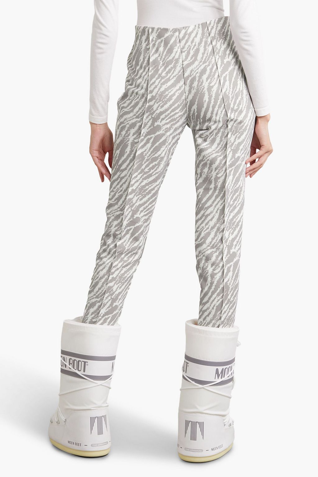 BOGNER Elaine zebra-print stretch stirrup ski pants