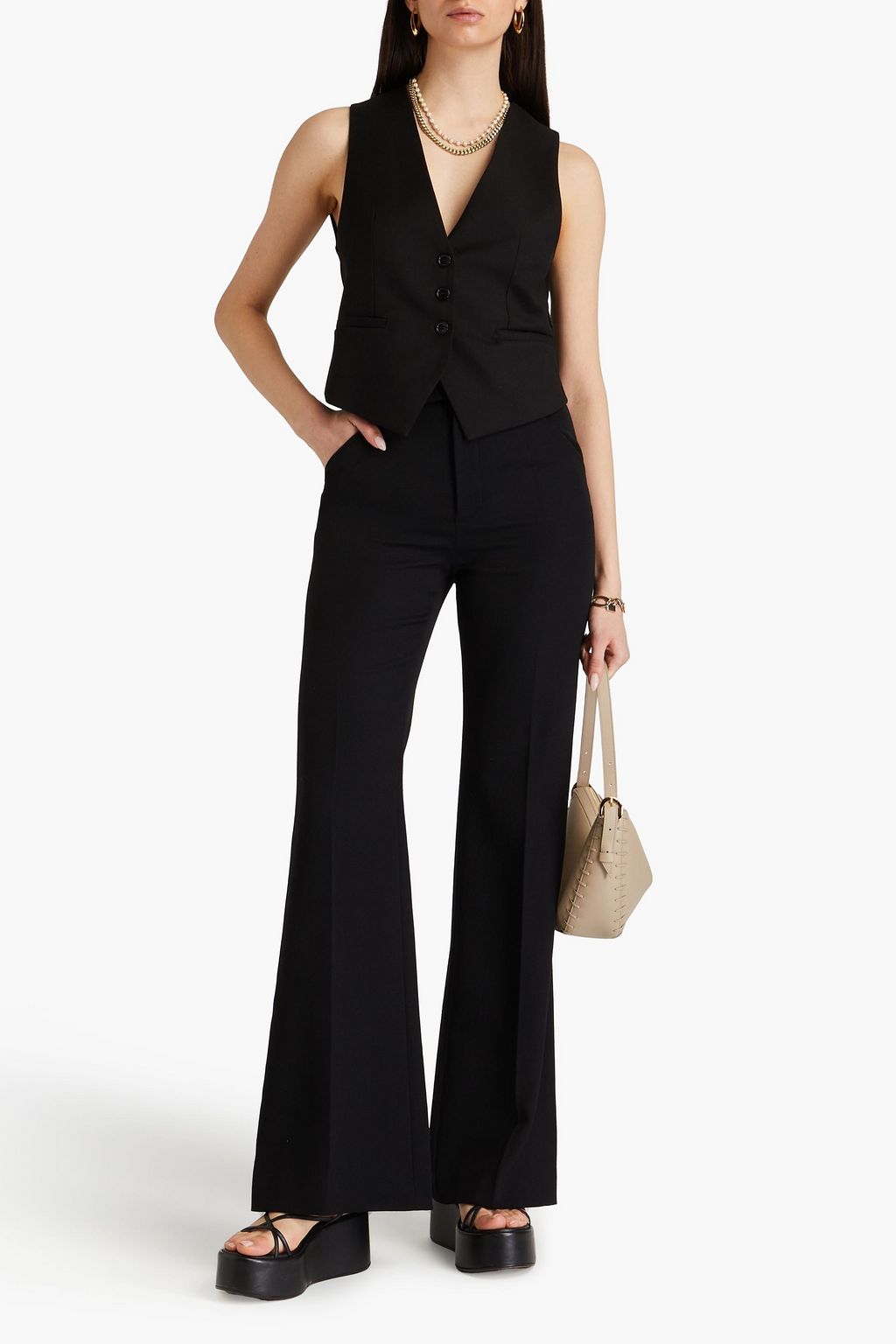 CHLOÉ Wool-twill flared pants