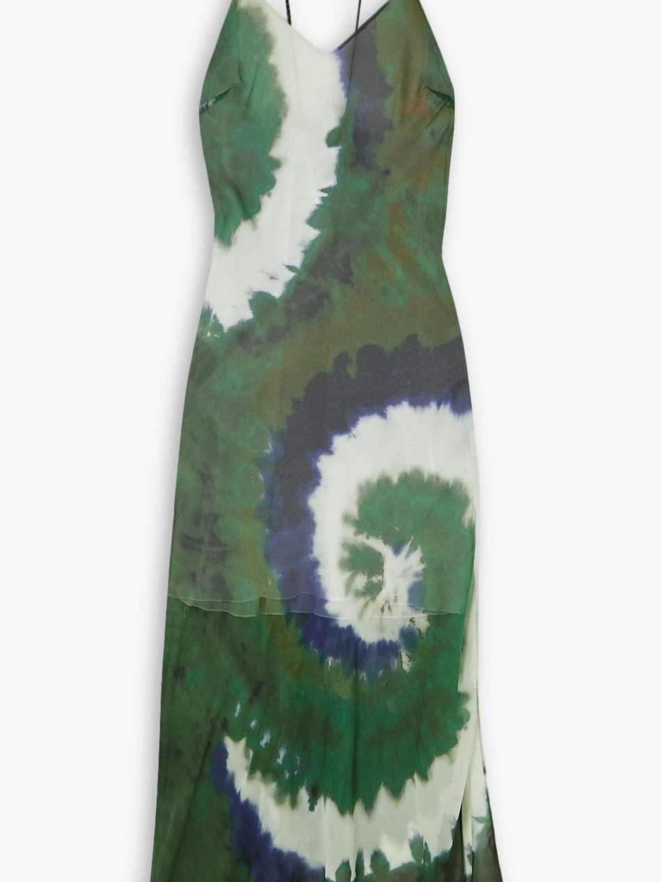 + julia sarr-jamois tie-dyed silk-chiffon midi dress