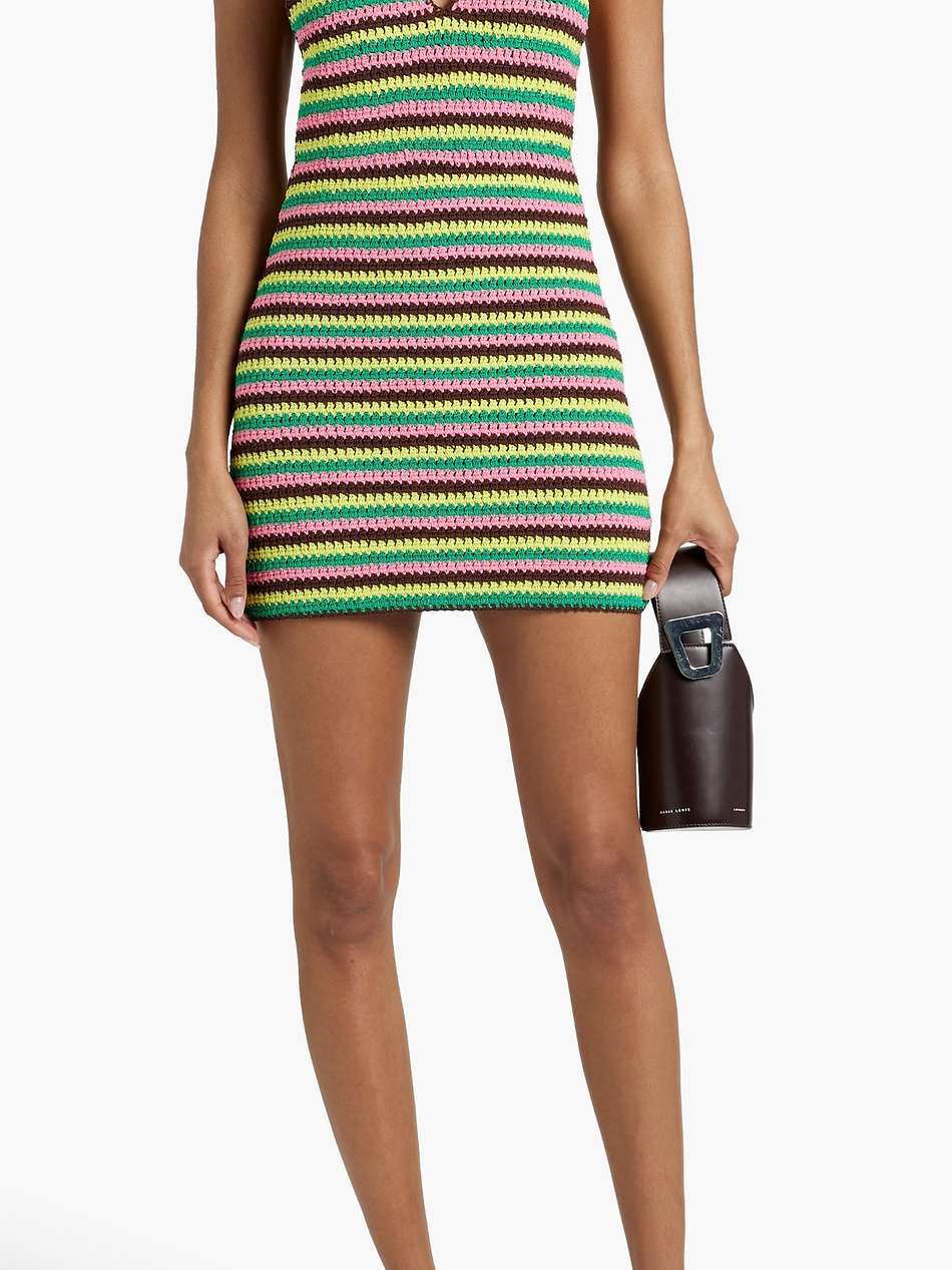 + julia sarr-jamois crocheted cotton-blend halterneck mini dress