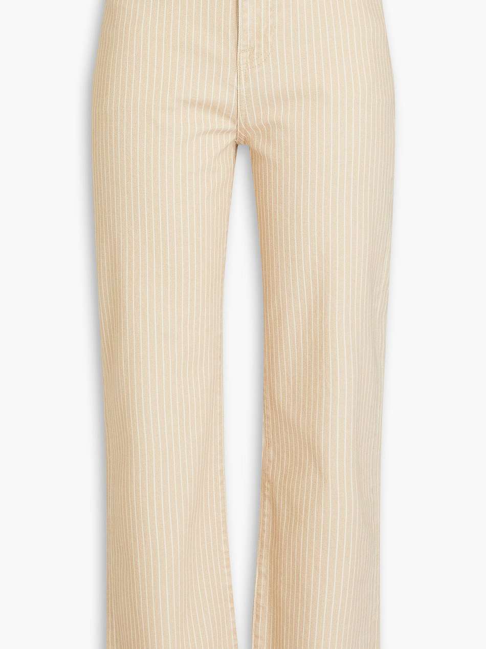 le jane crop striped high-rise straight-leg jeans