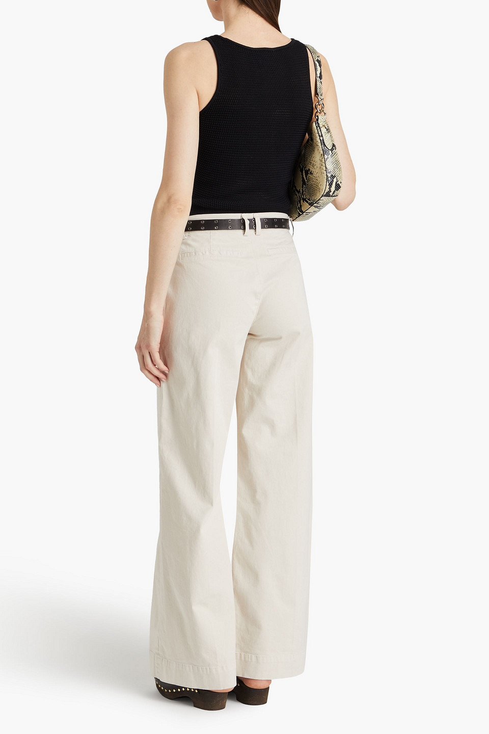 Frame Pixie Bone Wide Leg Tomboy Jean In Ecru