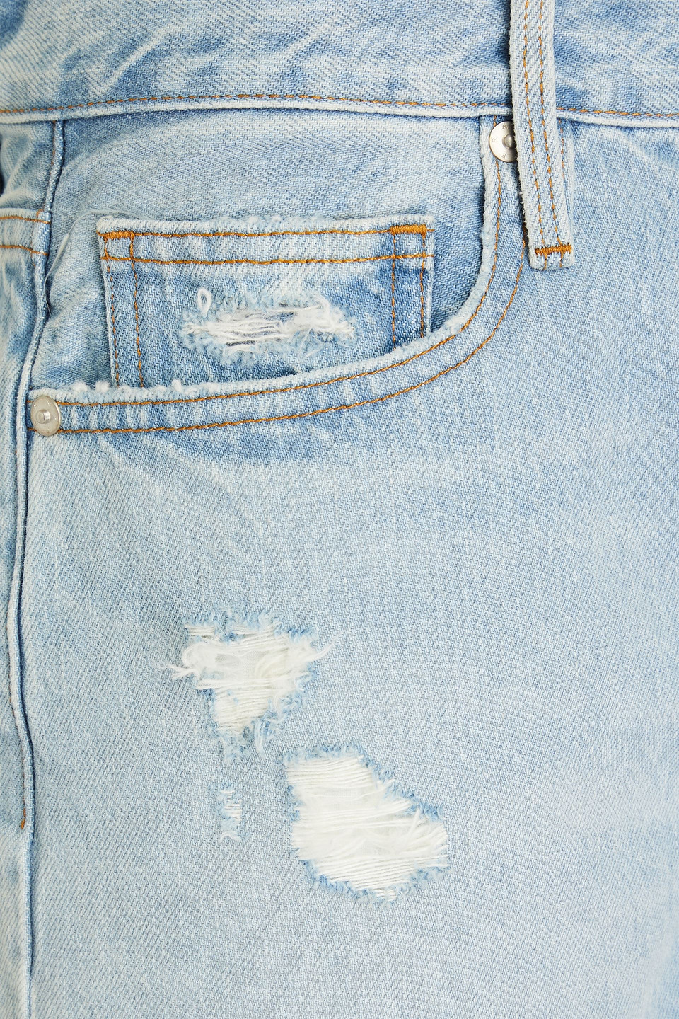 FRAME LE BRIGETTE DISTRESSED DENIM SHORTS