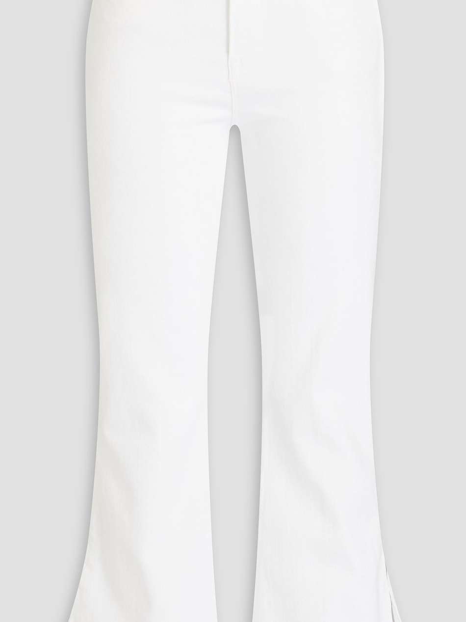 high-rise kick-flare jeans