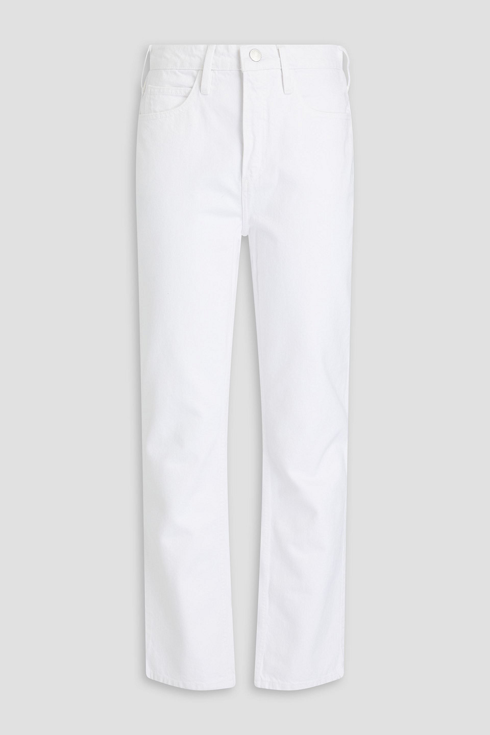 Frame High-rise Straight-leg Jeans In White