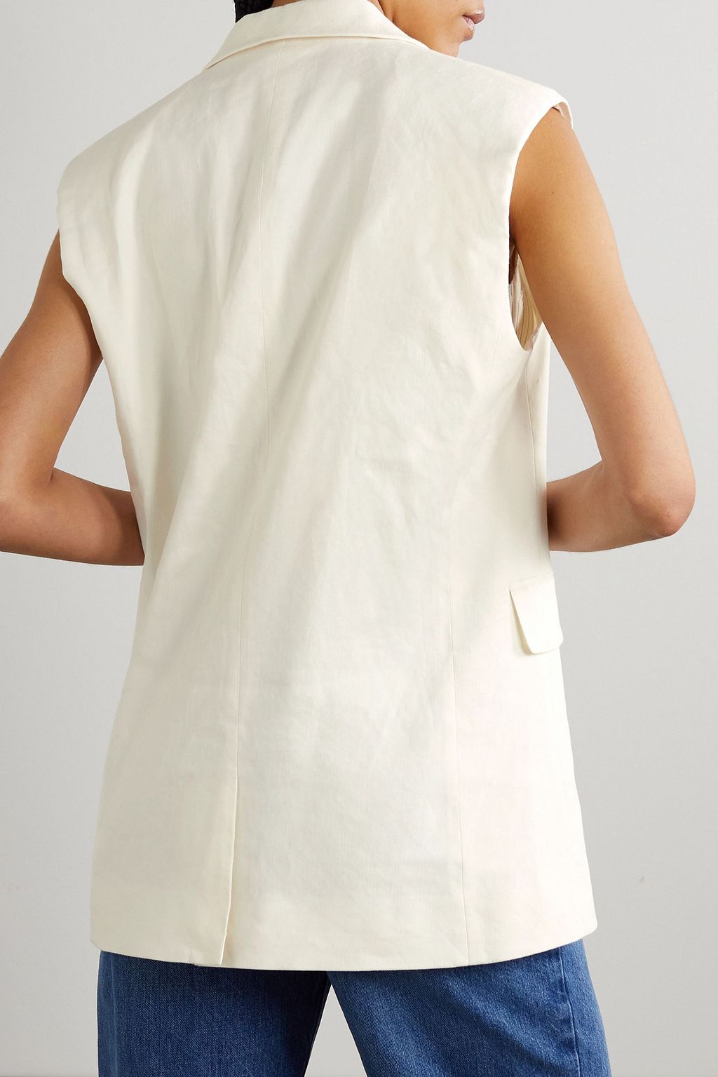 FRAME Linen-blend twill vest