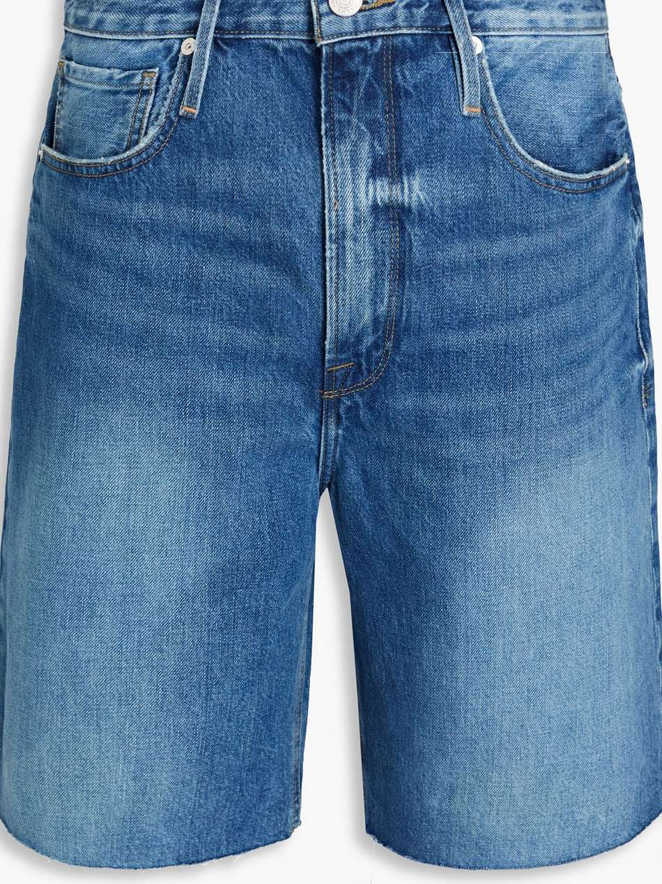 faded denim shorts