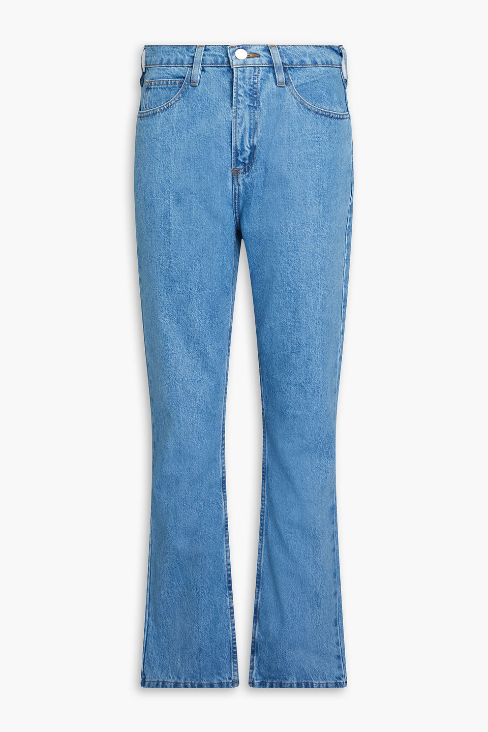 Frame Le High Hoch Sitzende Jeans Mit Geradem Bein In Mid Denim