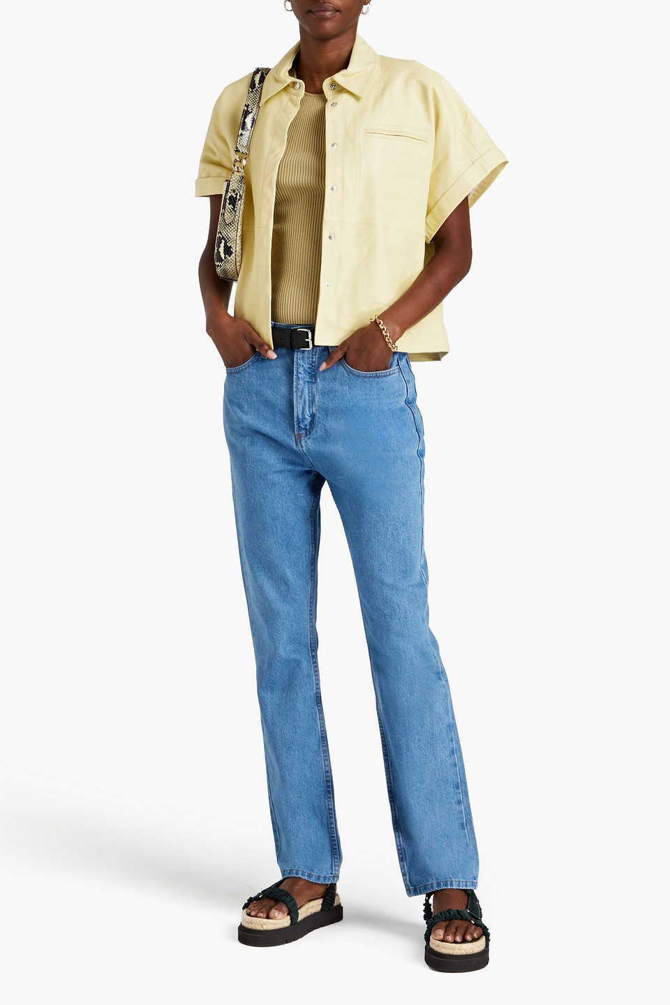 FRAME LE HIGH HIGH-RISE STRAIGHT-LEG JEANS