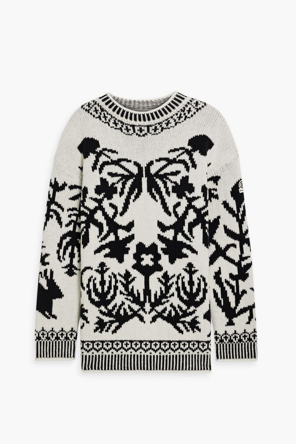 Keep In Touch jacquard-knit wool-blend sweater