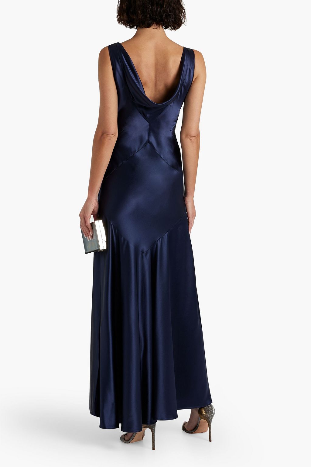 NICHOLAS Drapiertes Maxikleid aus Satin