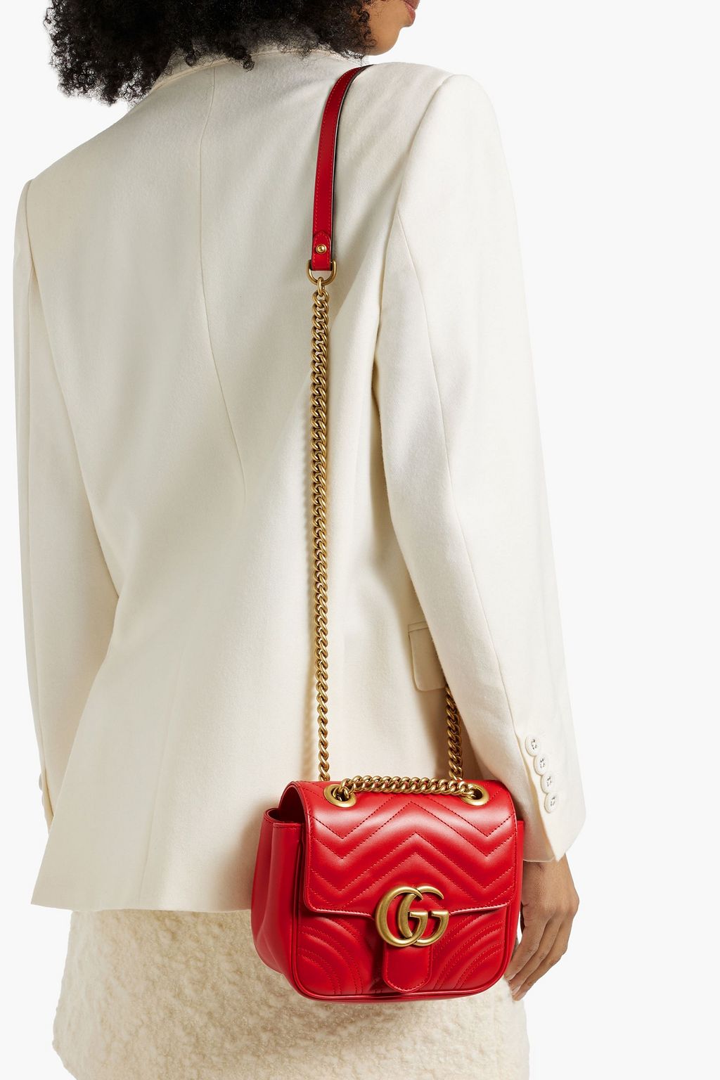 GUCCI Marmont Lion Trap quilted leather shoulder bag