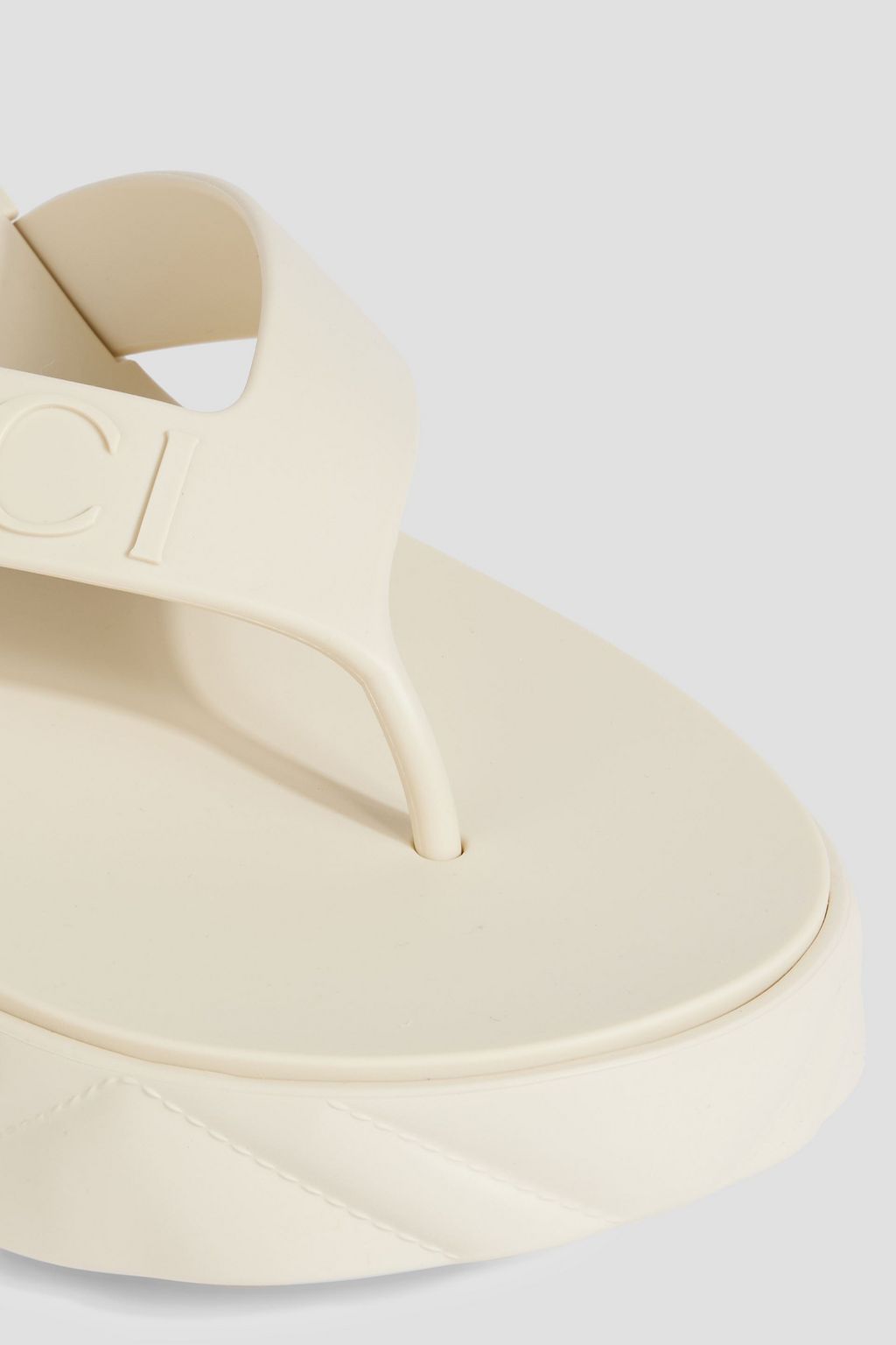 GUCCI Embossed rubber platform sandals