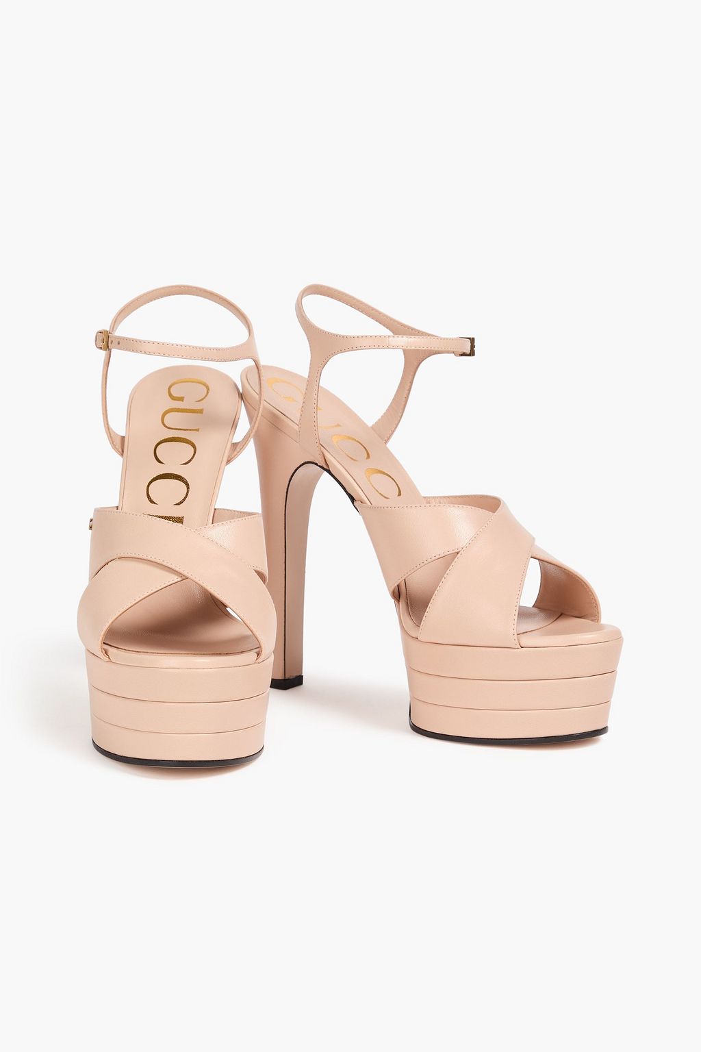 GUCCI Angel レザー プラットフォームサンダル