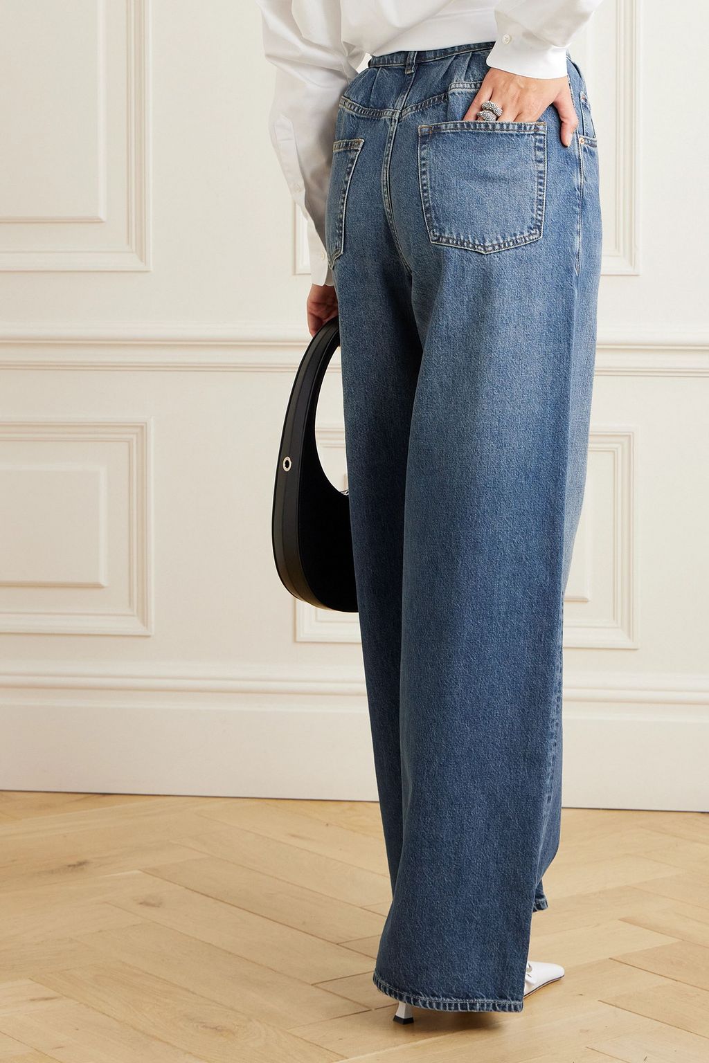 GRLFRND Chloe high-rise wide-leg jeans