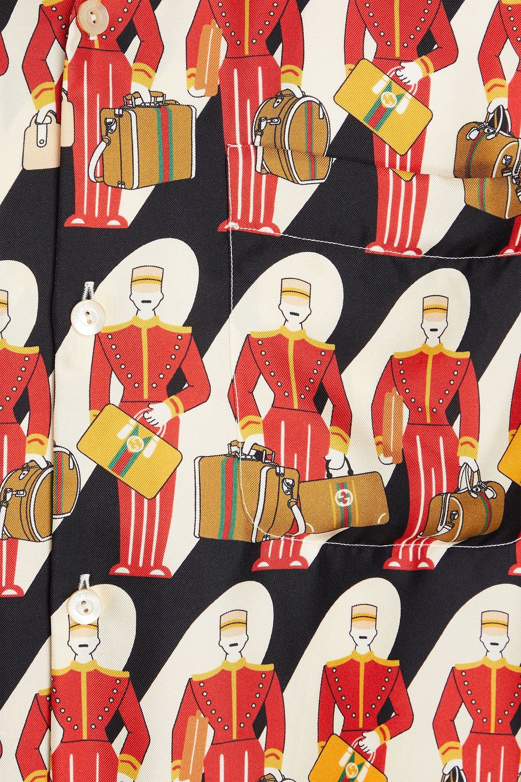 GUCCI Printed silk-twill shirt