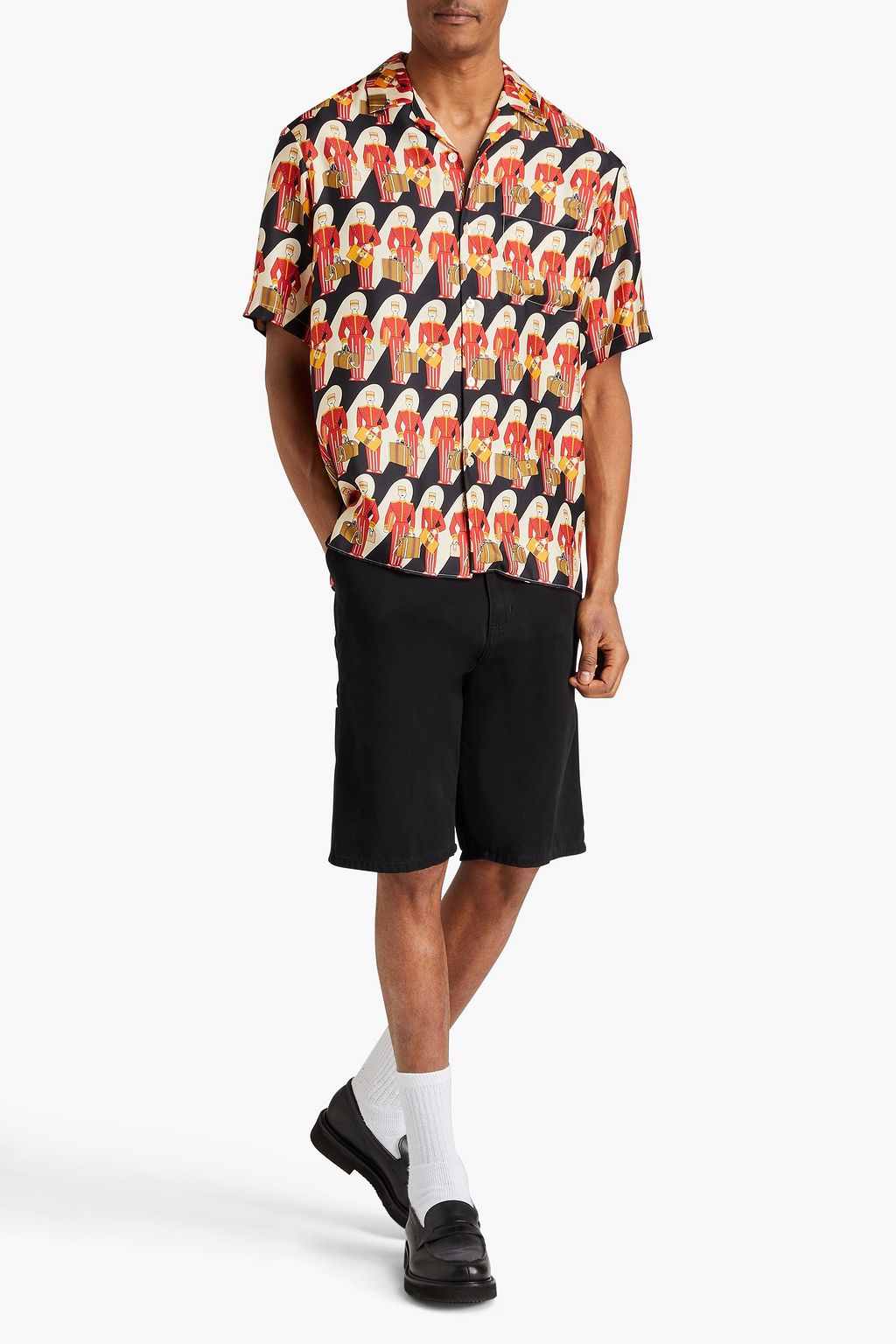 GUCCI Printed silk-twill shirt