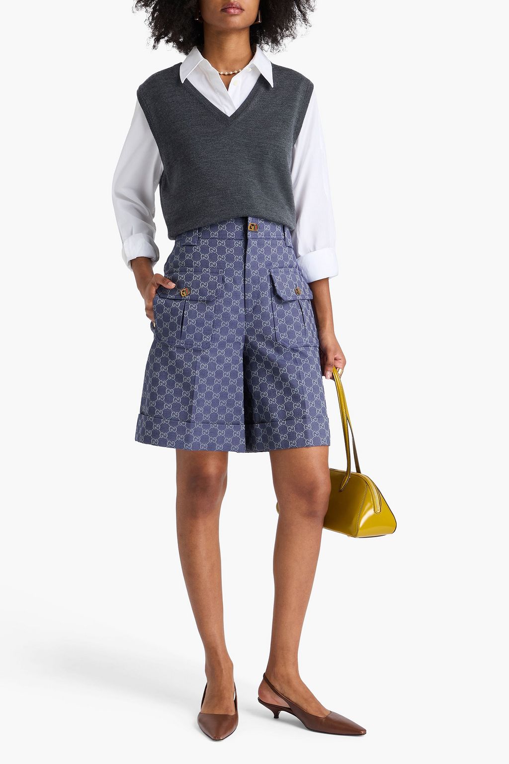 GUCCI コットン混ジャカード ショートパンツ