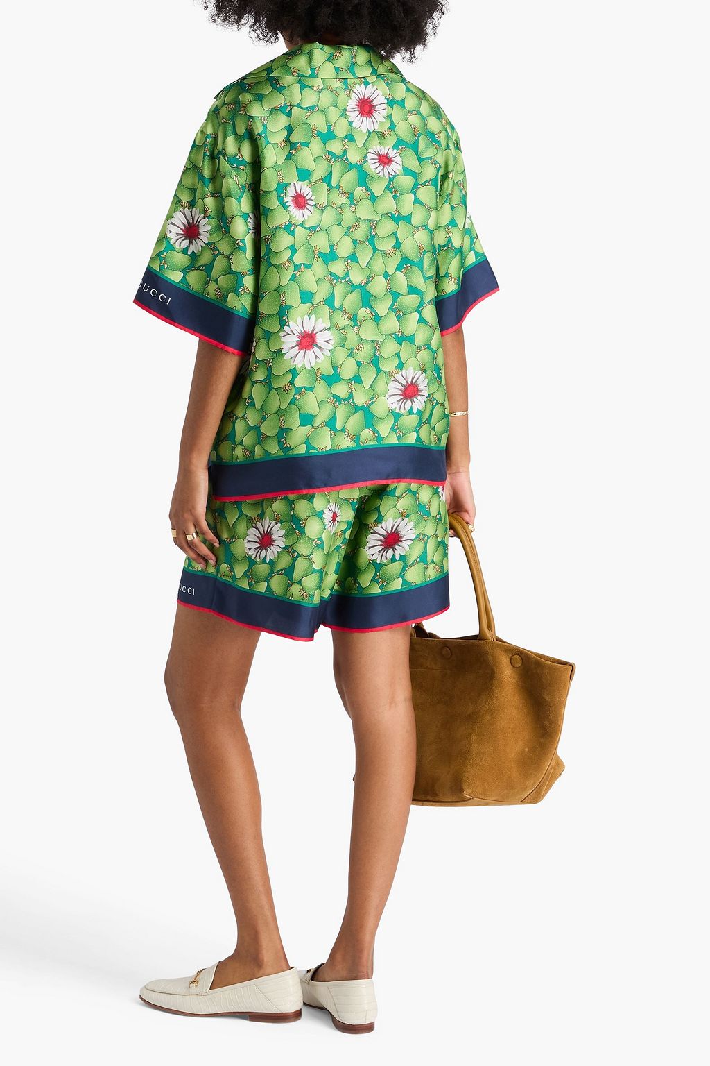 GUCCI Printed silk-twill shirt