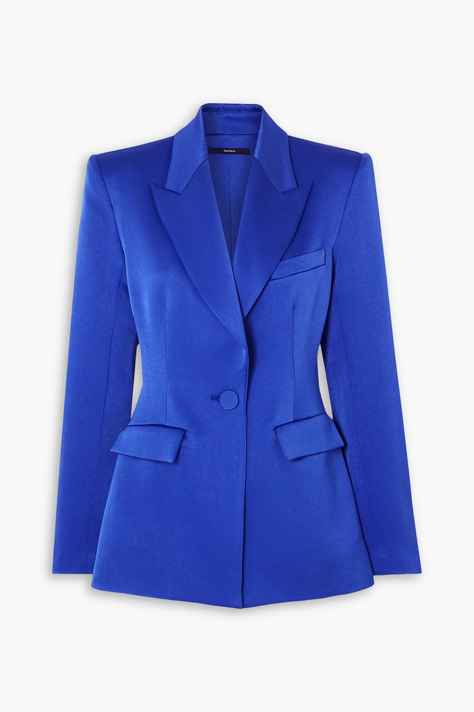 Alex Perry Aro Satin-crepe Blazer In Blau