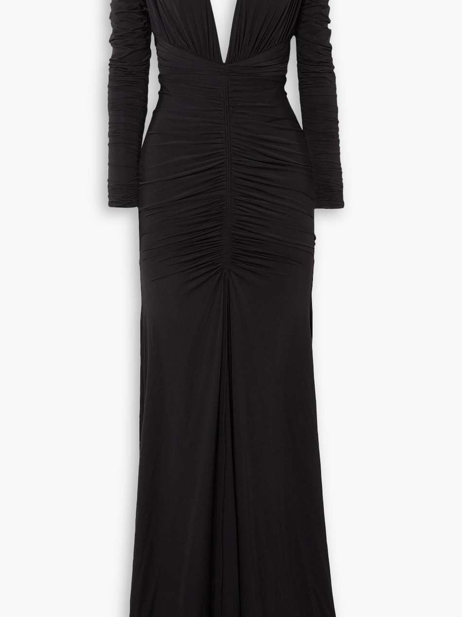 dalton ruched stretch-jersey gown