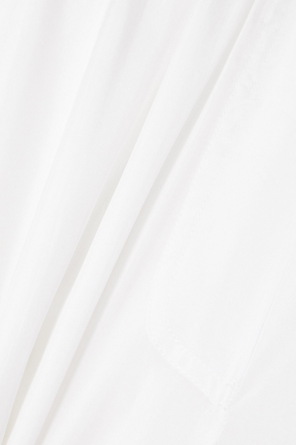 Ferragamo Organza Wide-leg Cargo Pants In White