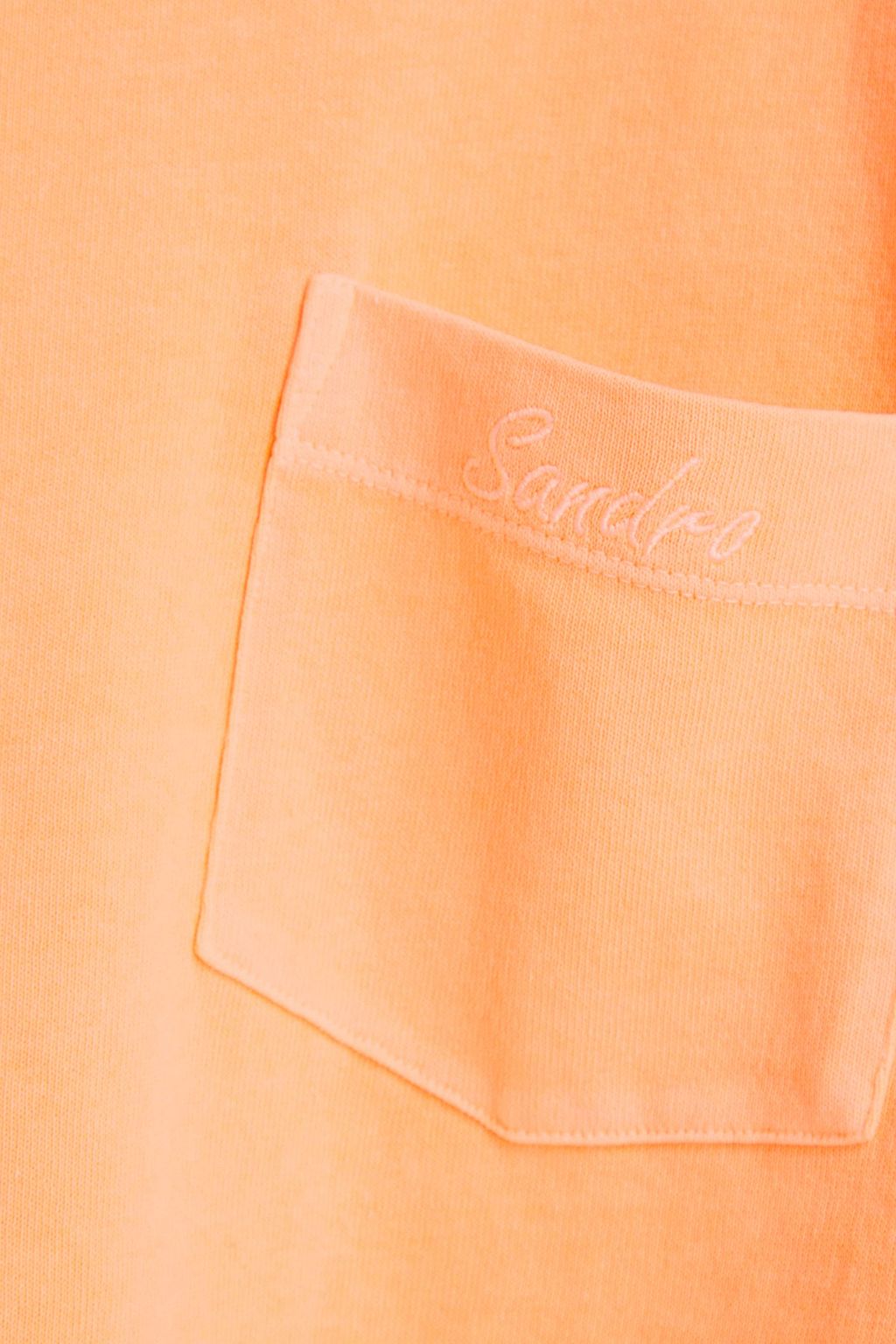 SANDRO Embroidered cotton-jersey T-shirt