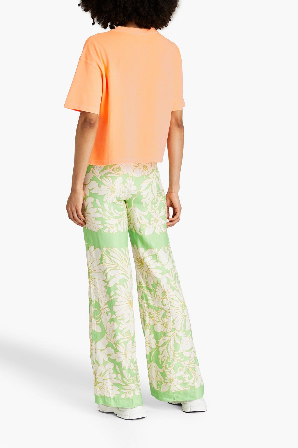 SANDRO Embroidered cotton-jersey T-shirt
