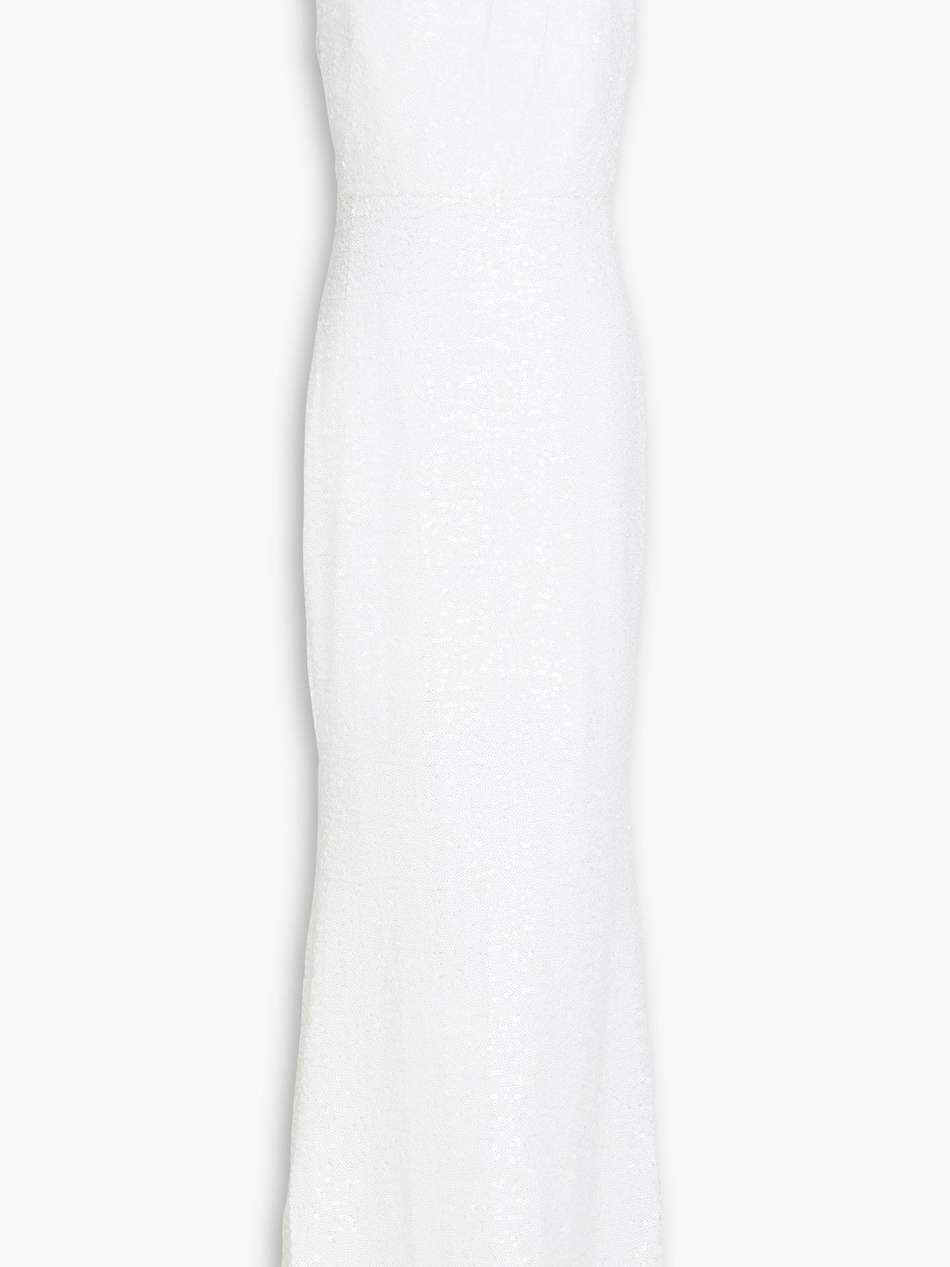 sequined mesh gown