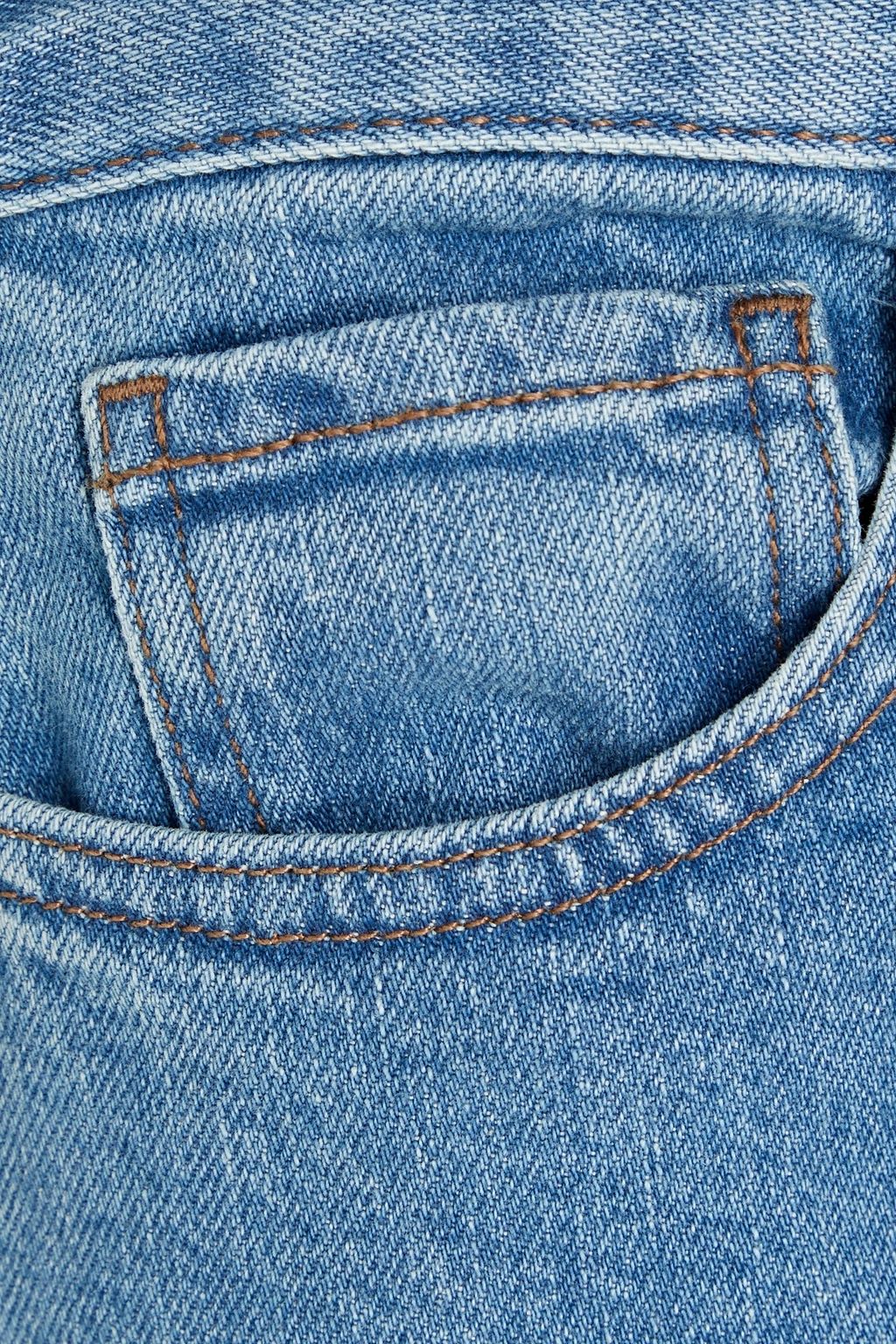 THEORY Hoch sitzende Cropped Jeans mit weitem Bein