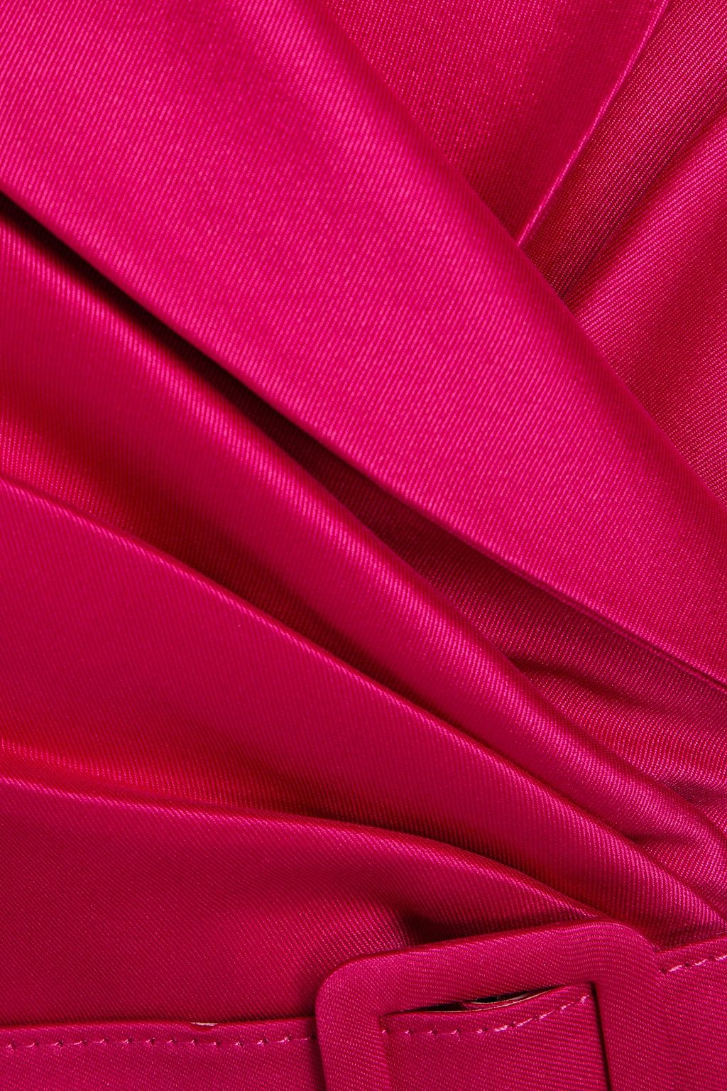 BADGLEY MISCHKA Wrap-effect pleated faille gown
